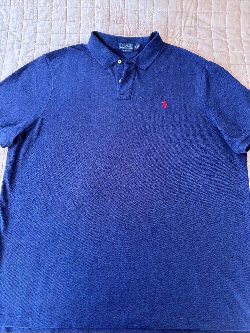 Polo by Ralph Lauren Navy Short-Sleeve Polo with Red Pony